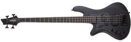 Schecter DIAMOND SERIES Stiletto-4 Stealth Pro Satin Black Left Handed 4-String Electric Bass Guitar